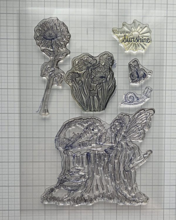 Hedgehog and fairy stamp set