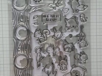 USED: Peek-a-book tree & animal stamp & die set