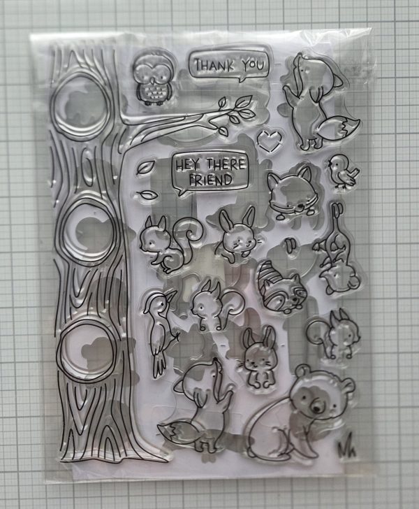 USED: Peek-a-book tree & animal stamp & die set