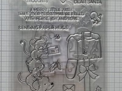 Christmas post animal stamp & die set