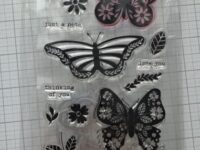 USED: Butterfly & foliage stamp set
