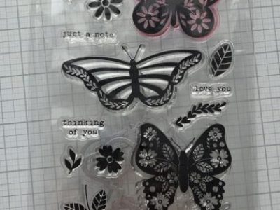 USED: Butterfly & foliage stamp set