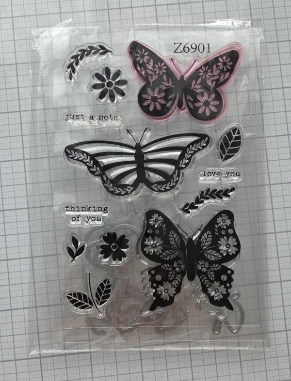 USED: Butterfly & foliage stamp set