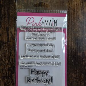 Pink and Main - Clear Photopolymer Stamps - KSue Birthday - Set 03