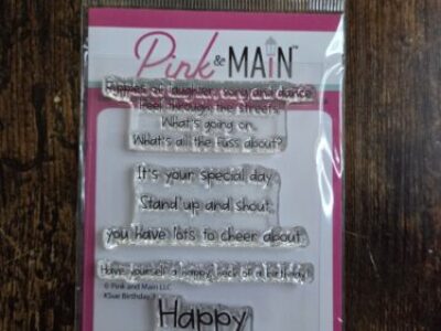 Pink and Main Clear Photopolymer Stamp Set - KSue Birthday 03