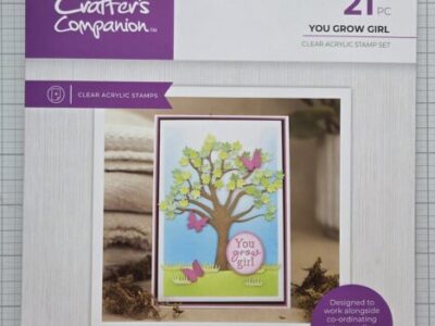Crafter's Companion 'You Grow Girl' sentiment stamp set