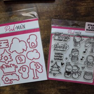 Pink & Main Snow Pals Stamp & Coordinating Die Bundle